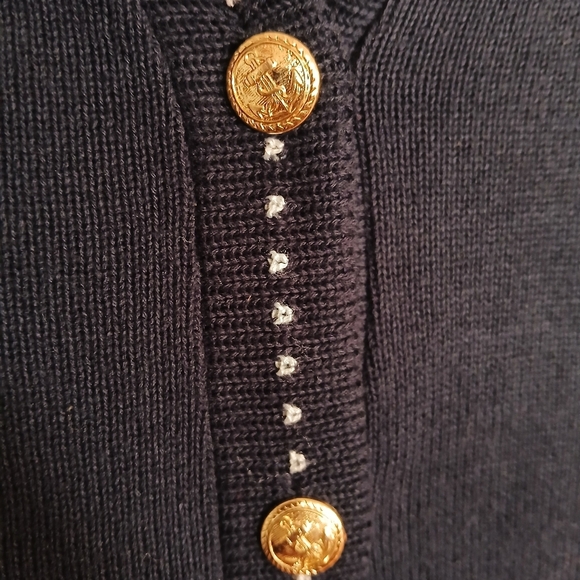 VTG Womens Floral Embroidered Cardigan Sweater Coastal Grandma Nautical Casual - Picture 6 of 7